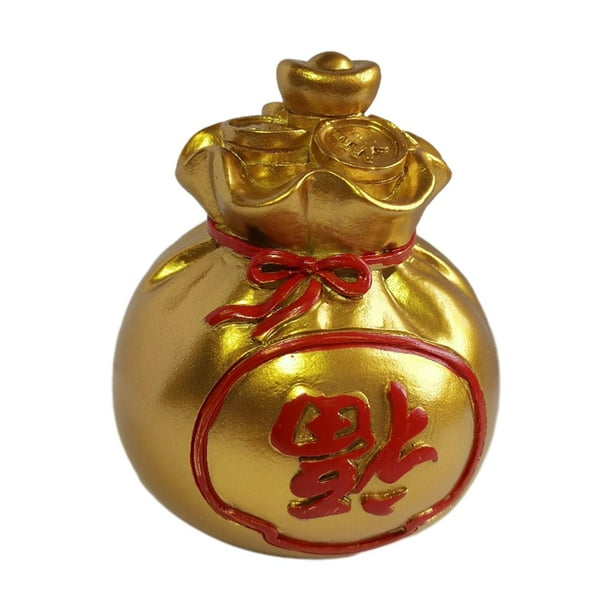 Estatua de bolsa decorativa, decoración de mesa, fiesta de año nuevo, figura decorativa para Dorado