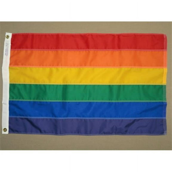 Annin Flagmakers 272415 4 ft. X 6 ft. Nyl-Glo Rainbow Flag