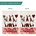 thumbnail image 3 of Valentine''s Day House Flag 28 x 40 Inch Double Sided-Burlap Buffalo Check Plaid Love Heart Leopard Gnome House Flag for Yard Outdoor Banner Be My Valentine Flags (HF-A), 3 of 6