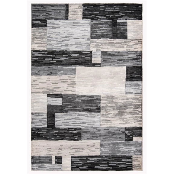 Momeni Logan Geometric Charcoal Area Rug 2' X 3' (LGN-3)