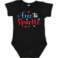 thumbnail image 3 of Inktastic 4th of July Free to Sparkle in Red White and Blue Boys or Girls Baby Bodysuit, 3 of 5