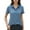 Blue, variant on Women's Striped Short Sleeve T Shirt Casual Crew Neck Top for Daily Wear Summer Fall Comfortable Blouse with Classic Collar Design,Women's Tops, Tees & Blouses,Size:XXL