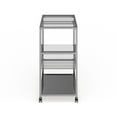 thumbnail image 4 of Furniture of America Baza Contemporary Chrome Metal Serving Cart with Stemware Rack by, 4 of 5