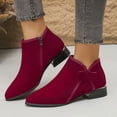 thumbnail image 2 of Mostsola Chelsea Ankle Boots for Women Fashion Bowknot Fall Dress Booties Low Heel Zipper Short Boot, 2 of 7