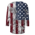 thumbnail image 2 of Favoffer Women Graphic Tees 3/4 Sleeve Round Neck Independence Day Print Loose Casual Tops Boho Blouses Holiday Festival Outdoor Leisure, 2 of 4
