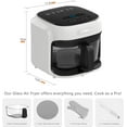 thumbnail image 5 of Glass Air Fryer, 7.5QT with Transparent Fry Bowl, Circulating Heating, Temperature Control, Air Fryer Roast, Dishwasher Safe (white), 5 of 6