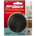 thumbnail image 2 of (2 pack) Super Sliders 2 1/2" Round Self Stick Non-Skid Gripper Pad Plastic Brown, 4 Pack, 2 of 10