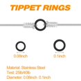 thumbnail image 5 of Dr.Fish 50pcs Fly Fishing Tippet Rings 2mm/3mm Nymph Fly Leader Tippet Ring Rig, 5 of 6