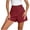 Wine-Shorts for women, variant on Hilenly Dressy Casual Shorts for Women High Waisted Summer Lounge Pleated Shorts Elastic Waisted Tailored Work Shorts with Pockets