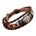 thumbnail image 3 of SIfdSeng Bracelet et Joncs Unisexes en Cuir Bijoux Bracelets pour Couples Bracelets Cœur Noirs pour Femmes Bracelets Initiale Rouges pour Femmes Corde, 3 of 4