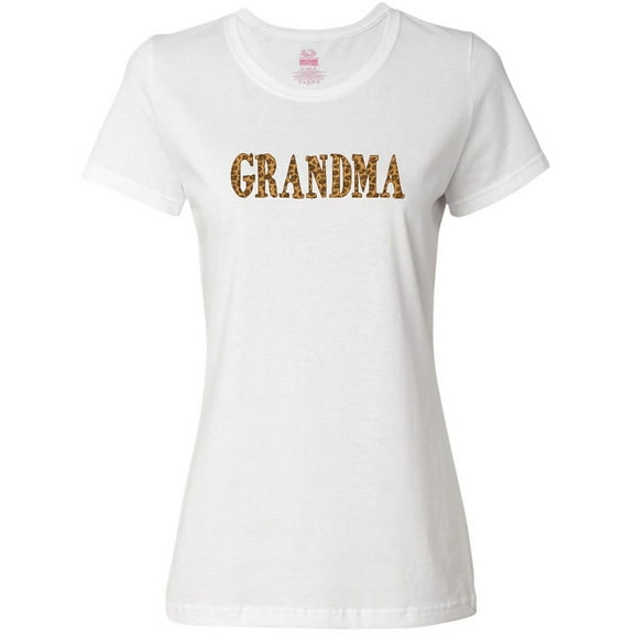 Inktastic Grandma in Leopard Print Women's T-Shirt