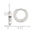 thumbnail image 2 of FJC Finejewelers Stainless Steel Polished 2.2mm Hinged Hoop Earrings 13 mm x 13 mm, 2 of 6