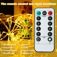 thumbnail image 5 of Waterproof Battery Operated Rope Lights,Christmas String Lights with Remote Control for Outdoor Indoor Decorations, Warm White(33FT 100 LEDs), 5 of 7