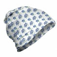 thumbnail image 1 of Floral Unisex Beanie, Blooming Cornflowers Design, Hiking Outdoors, White Ceil Blue, by Ambesonne, 1 of 1