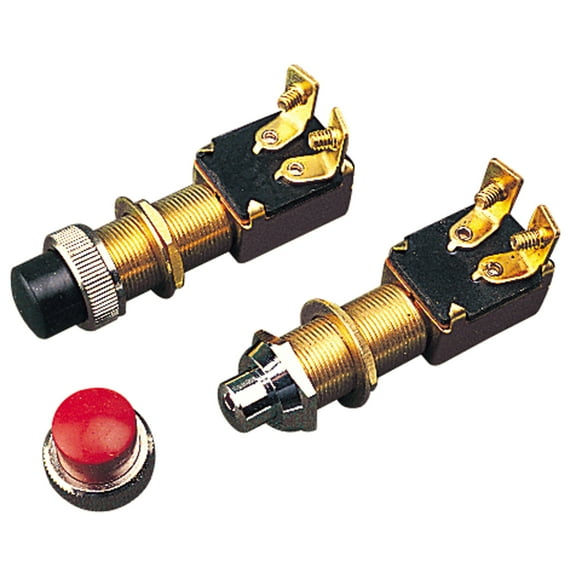 Sea-Dog 420422-1 Momentary Push Button Switch with Red Cap