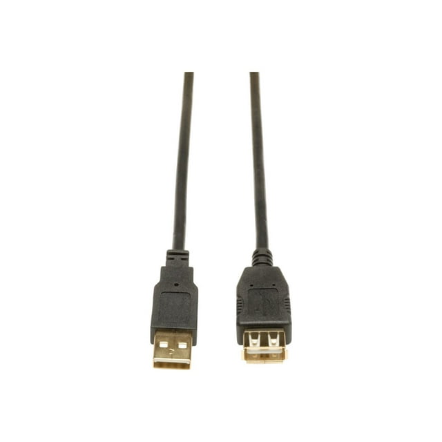 Eaton Tripp Lite Series 3ft USB 2.0 Hi-Speed Extension Cable Shielded A Male / Female 3' - USB extension cable - USB (F) to USB (M) - USB 2.0 - 3 ft - molded, stranded - black