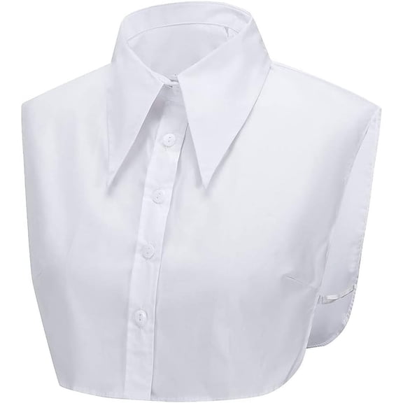 Classic Collar Detachable Half Shirt Fake Collar for Women White Faux Collar Insert Cotton Dickie Collar Women Blouse Sweater Dress Accessory
