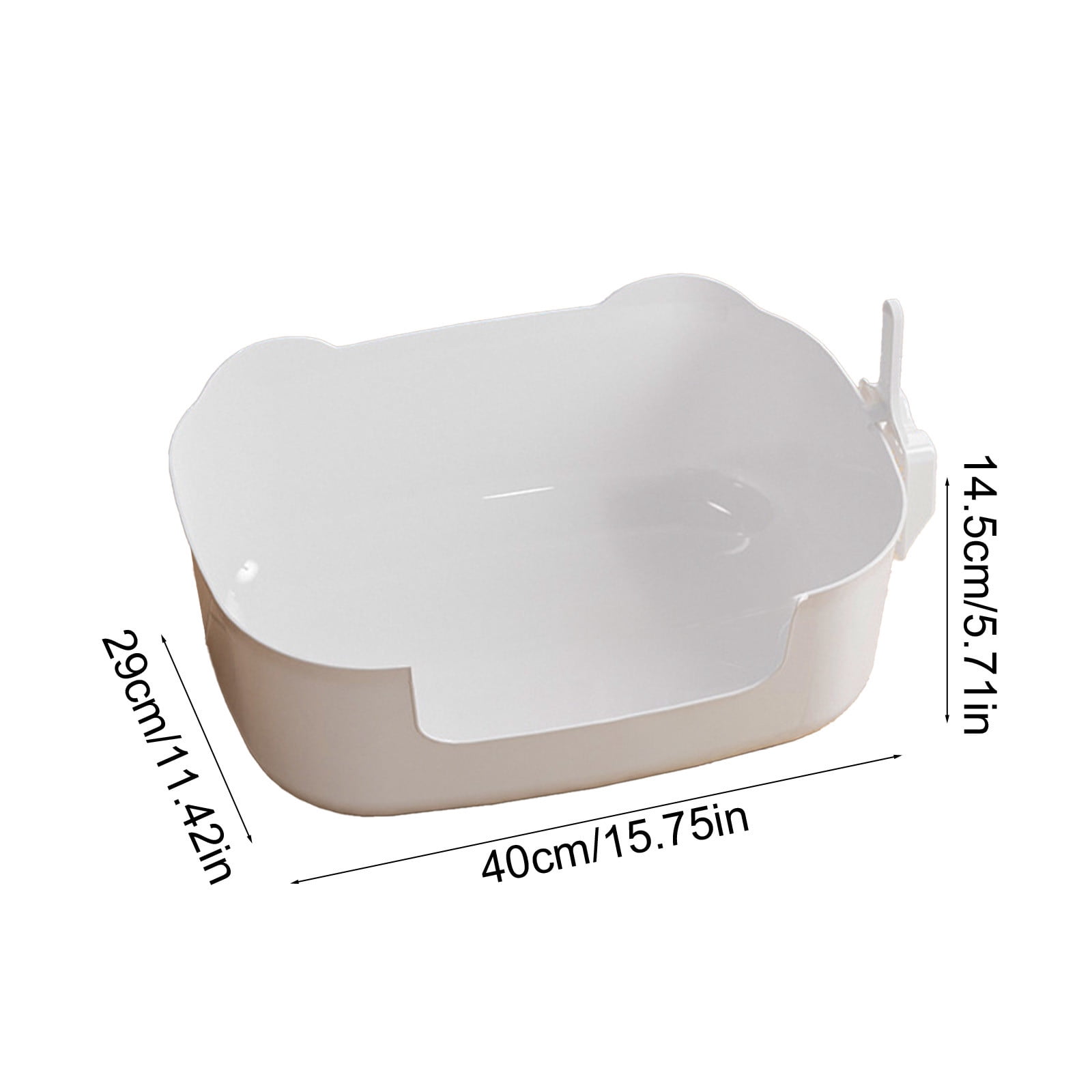 Ke1Clo Large Cat Litter Boxes for Indoor Cats, Kitty Litter Box Banding out Proof Spillage Proof Cats Litter Box with High Sides Fully Open One Pieces Litter Tray