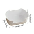 thumbnail image 3 of Extra Large Litter Box with High Sides,15.8" Lx11.4 Wx5.7 H XL Multi Cat Litter Pan for Kitty,Cat Boxes for Indoor Cats,Jumbo Litter Boxes for Big Cats,Anti-Splashing,Easy to Clean (White), 3 of 6