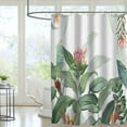 thumbnail image 5 of Green Shower Curtain for Bathroom Tropical Leaves Plant Bath Decor 72 x 72 Inch with 12 Hooks, 5 of 7
