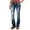 Dark Blue, variant on Women's High Waisted Bell Bottom Bootcut Jeans Flare Wide Leg Stretch Trendy Jeans Blue L