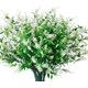 thumbnail image 1 of ZHAOCHENG manojos de plantas de lavanda artificiales para exteriores, protección UV, flores falsas, plantas artificiales, decoración de porche de jardín (blanco), 1 of 5