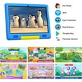 thumbnail image 2 of AEEZO 10-inch Kids Tablet with Android 13, HD IPS Display Tablet for Kids, 6GB RAM, 64GB ROM, Quad-Core Processor, Kidoz Pre Installed& Kids Education, Parental Control,-Proof Case (Blue), 2 of 8