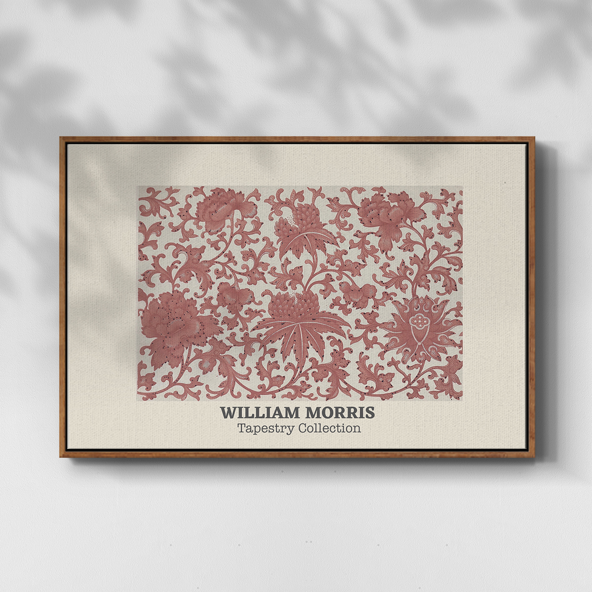 Vintage Abstract Print-XLIII Framed in Walnut Wood Gallery Wrapped Canvas 17 in. x 25 in.