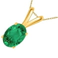 thumbnail image 5 of 0.25Ct Oval Emerald Pendant in 14k Yellow Gold, 5 of 6