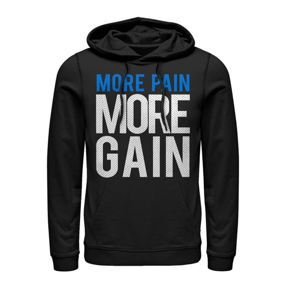 Women's CHIN UP More Pain More Gain  Pull Over Hoodie Black Large