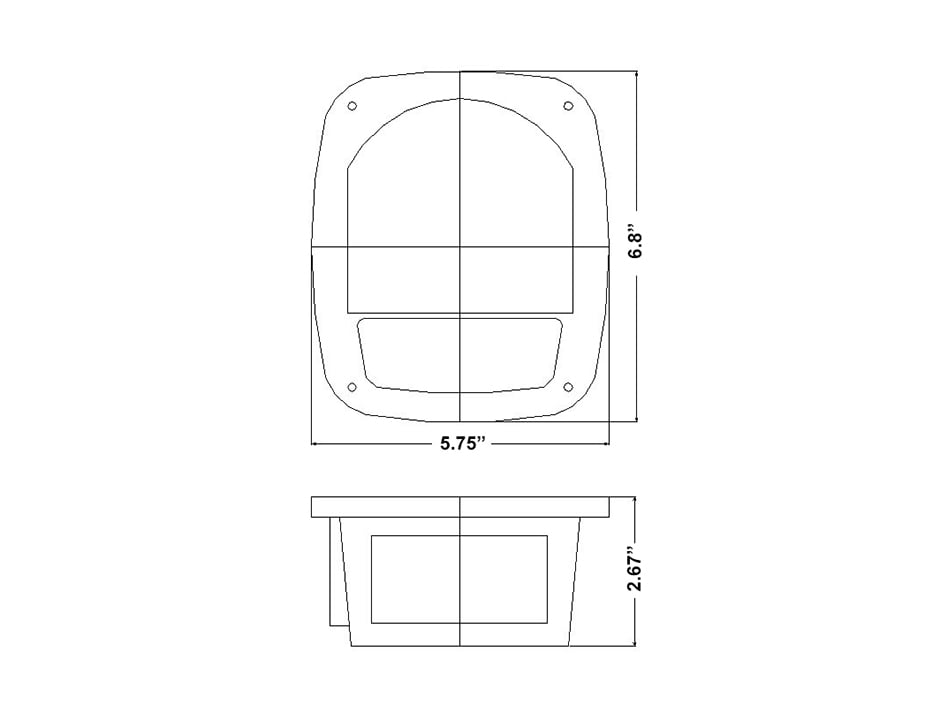 ProFleet Universal Square LED Tail Light, 12/21 LEDs