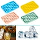 thumbnail image 1 of Bandeja para hacer bolas de hielo de silicona de 25 cavidades con tapa - Moldes de hielo de esfera grande para whisky, cócteles y bebidas - Bandeja de cubitos de hielo de grado alimenticio premium, 1 of 2