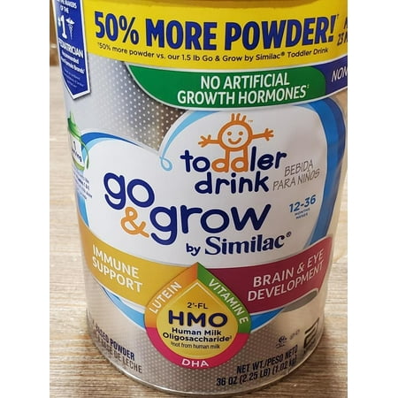 Similac Go & Grow for Toddlers 12-36 Months, with 2-FL HMO, 36 Oz Powder