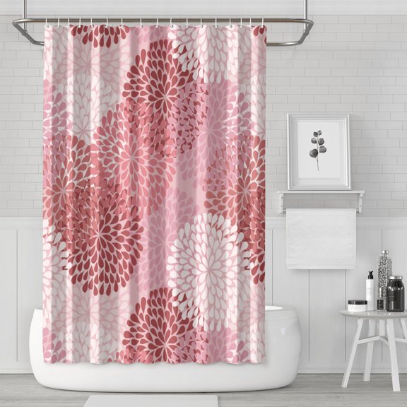 Waterproof Bohemian Shower Curtain 72x72 Inch Boho Style Polyester Unique Shower Curtain for Bathroom Hotel Home Decor with 12 Plastic Hooks