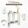 thumbnail image 2 of WYDK Entryway Table - Narrow Console Table - Console Table with Storage - Hallway Decor - Wood Console Tables for Entryway - Narrow Console Sofa Side Table - Foyer - White, 2 of 7