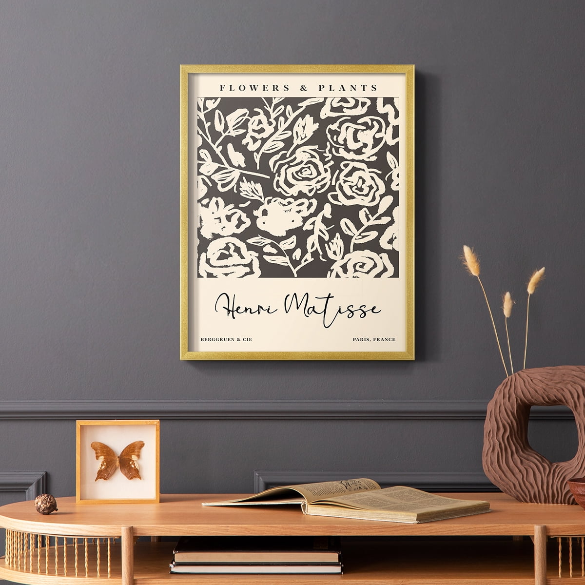 Matisse CXCVI Framed Print in Gold Solid Wood 11 x 14 Framed Print