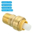 thumbnail image 3 of Uxcell 1/2 x 1/2 Inch Brass Male Adapter, 2 Pack Push-to-Connect Plumbing Fitting Straight Connector, 3 of 5