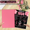 thumbnail image 3 of Tarjeta de cumpleaños Jumbo FOBELEC 92nd con sobre negro y rosa retro, 3 of 7