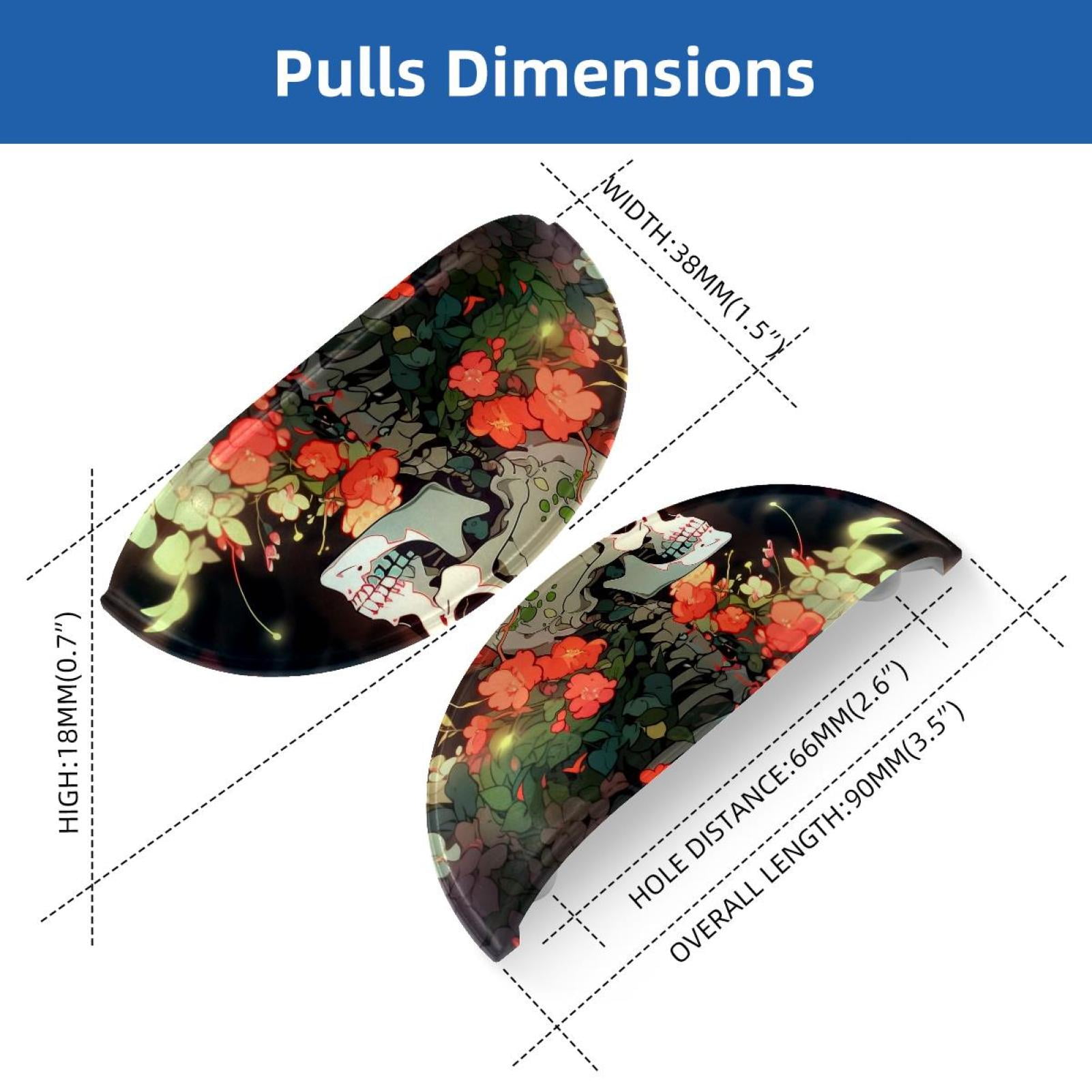 PhooArto 6 Pcs Cup Drawer Pulls, Floral Skeleton Shell Shape Handles Cabinet Knobs for Dresser Cupboard Closet Wardrobe with Screws
