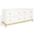 thumbnail image 6 of SAFAVIEH Couture Claudette Modern 4-Drawer Dresser, White/Gold, 6 of 16