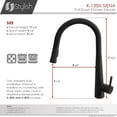 thumbnail image 2 of Stylish Siena 17 ¾" Ht Single Handle Matte Black Pull Down Kitchen Faucet K-135N, 2 of 11