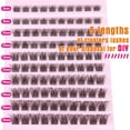 thumbnail image 3 of shiyou-Natural Lash Clusters Wispy Eyelash Extensions 100Pcs Fluffy Lash Extension DIY 8MM-16MM Daily Volume Individual Lashes, 3 of 4