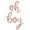Rose Gold, variant on Cursive Script Letter Balloons - OH BOY 16" Inch Alphabet Letters Foil Mylar Balloon Baby Shower Party Banner (Gold)