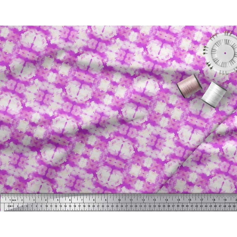  Soimoi Cotton Voile Purple Fabric - by The Yard - 42 Inch Wide  - Batik Tie & Dye - Batik Bloom: Artistic Patterns in Tie & Dye Printed  Fabric