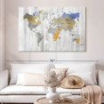 thumbnail image 2 of Elephant Stock Bianco Wood World Map Wall Art - Horizontal Canvas Wall Art - Living Room Wall Decor - Map Canvas - Gray And White Decor - 51" x 34", 2 of 4
