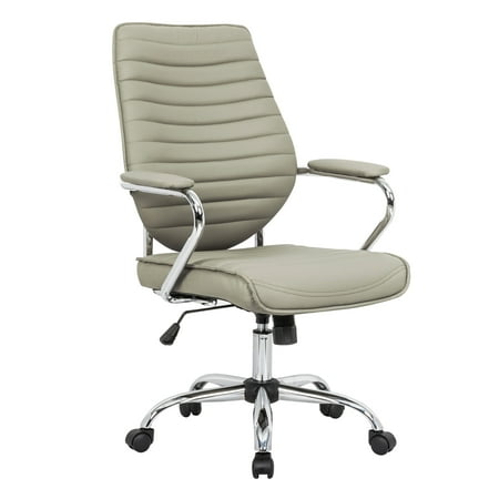 UPC: 0704817535846 | LeisureMod Winchester Mid-Century Executive Swivel & Tilt Leather Office Chair (Tan)