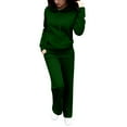 thumbnail image 6 of NMMUED Sweat Set for Women Sweat Suit Hoodie and Sweatpants Set for Women 2 Piece Sets for Women Fall Matching Sets Women Clothing, Dark Green L, 6 of 8