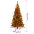 thumbnail image 4 of vidaXL Artificial Christmas Tree with Stand Gold 180 cm PET, 4 of 4