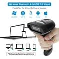 thumbnail image 3 of NETUM Bluetooth Barcode Scanner, Compatible with 2.4G Wireless & Bluetooth Function & Wired Connection, Connect Smart Phone, Tablet, PC, CCD Bar Code Reader Work with Windows, Mac,Android, iOS, 3 of 7