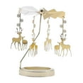 thumbnail image 3 of justharion Rotating Candlestick Metal Rotating Tea Light Candle Holder for Fireplace Elk, 3 of 9